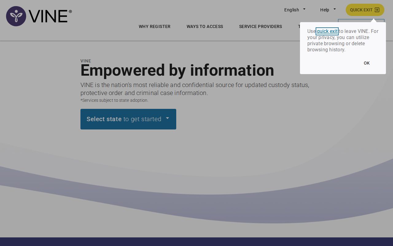 Oklahoma VINE Beaver County released inmate notification search